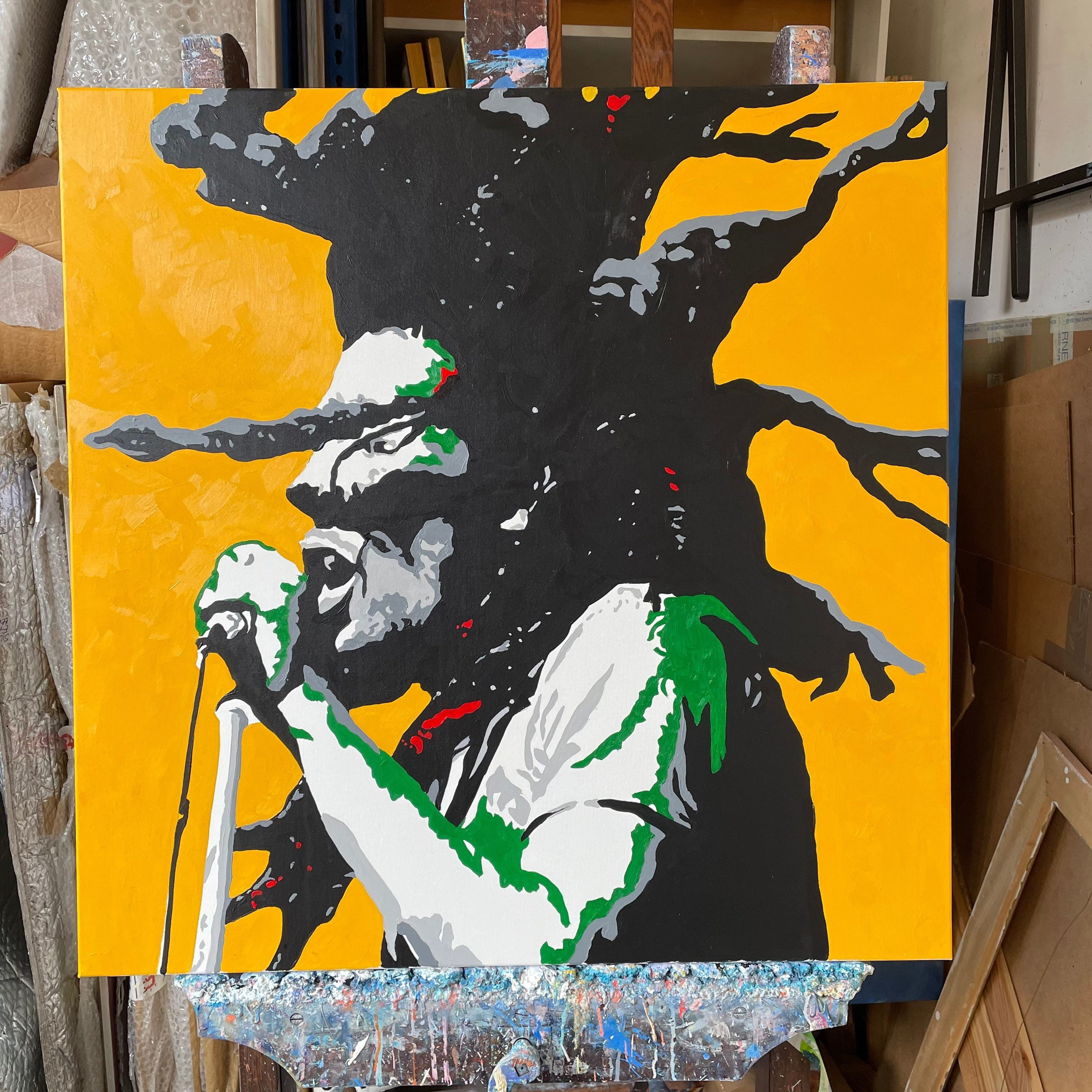 Bob Marley Wall Art Original Oil on Canvas Reggae Music Art - Etsy