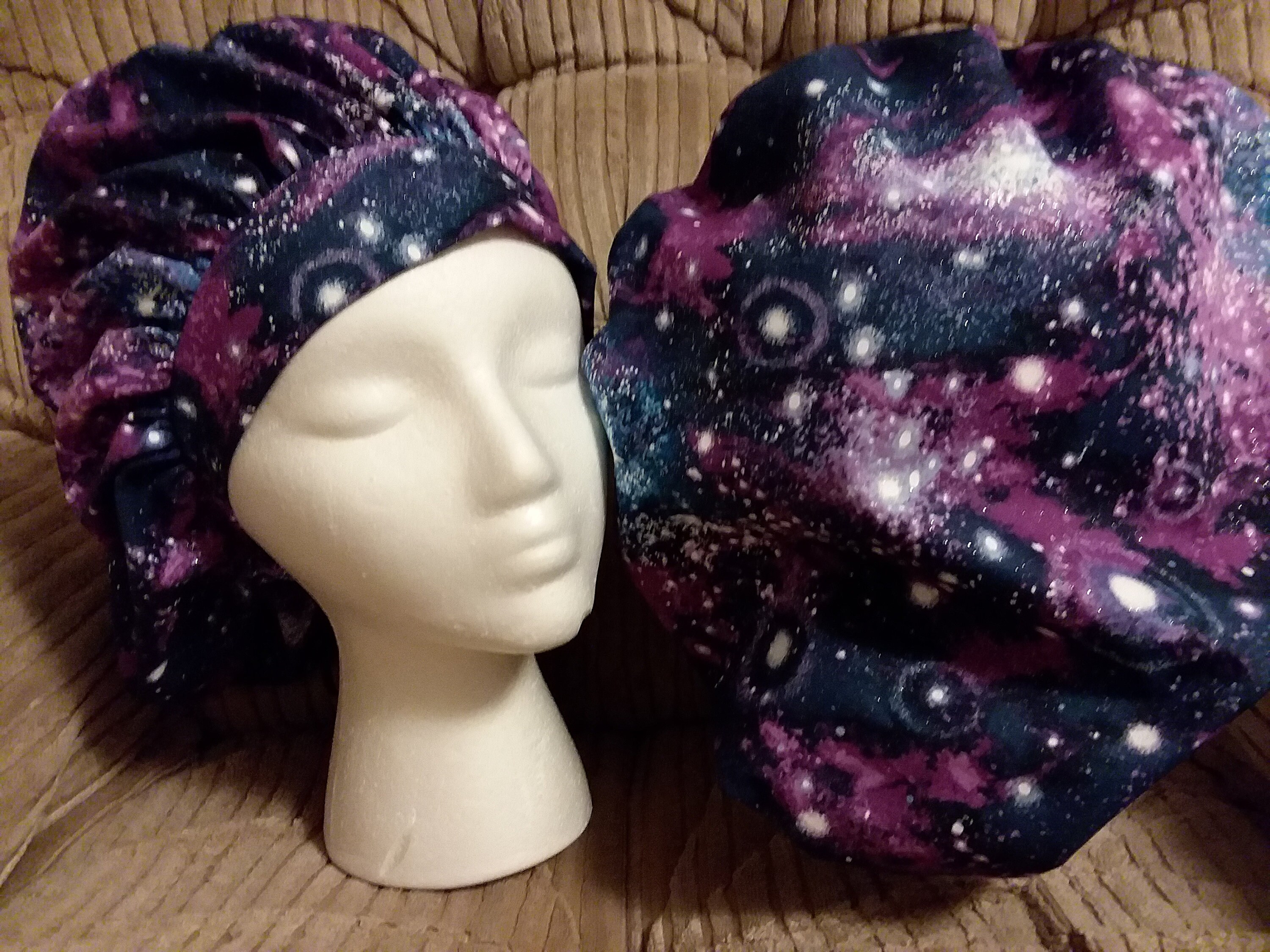 Galaxy Print  Medical Bouffant Scrub Hat