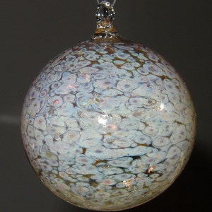 Small Butterscotch Glass Ornament Hand Blown by Jenn Goodale image 2
