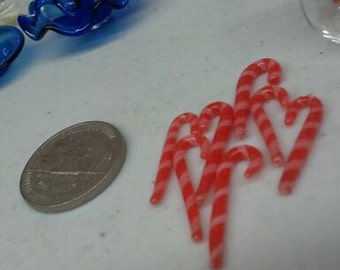 MINIATURE Glass Candy Cane Hand Sculpted by Jenn Goodale