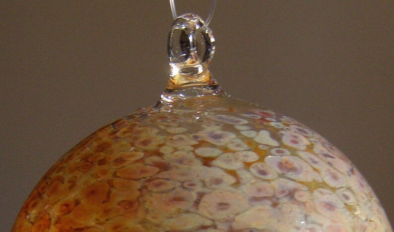 Small Butterscotch Glass Ornament Hand Blown by Jenn Goodale image 4