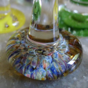 One multi Colored Glass Ring Holder Hand Sculpted by Jenn Goodale image 2
