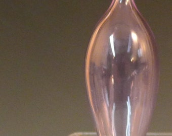 Small Purple Glass Bottle Hand Blown by Jenn Goodale