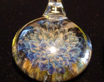 Blue-Purple Frit Pendants Hand Sculpted by Jenn Goodale