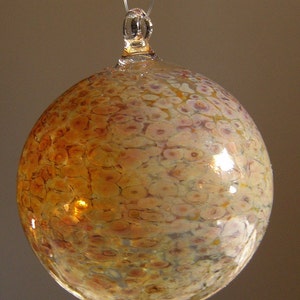 Small Butterscotch Glass Ornament Hand Blown by Jenn Goodale image 1