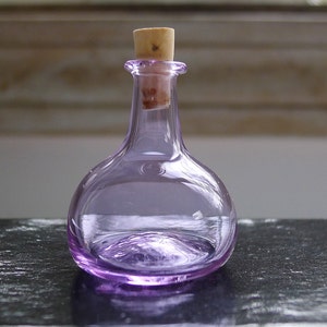 Small Purple Bottle Hand Blown and Created by Jenn Goodale