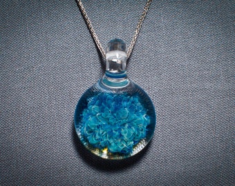 Blue Frit Pendants Hand Sculpted by Jenn Goodale