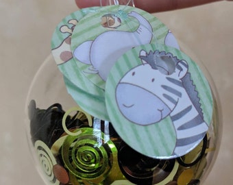 Invitation Announcement Inside Hand Blown Glass Ornament by Jenn Goodale