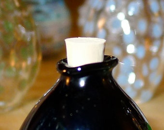 Small Black Glass Essential Oil Holder Hand Blown and Created by Jenn Goodale