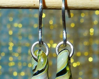 Small Glass Droplet Earrings Hand Sculpted by Jenn Goodale