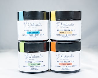 Organic Whipped Tallow Cream, 1.3oz - Deep Hydration, Moisturizing Calendula & Rose, Rich in Vitamins A, D, E, K, All-Natural