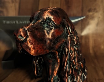Estátua Busto de Cocker Spaniel: Presente Impresso em 3D para Amantes de Cães