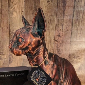 Sphynx Cat Figurine Statue - 3D Printed Ornament, Unique Home Décor & Pet Memorial Gift for Cat Lover