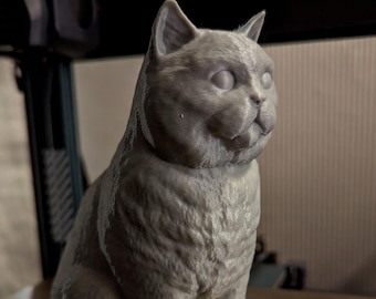British Short Hair Figurine Statue –3D Printed -  For Cat lovers, ornament, Memorial, Gift