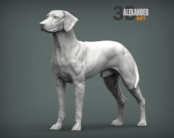 Rhodesian Ridgeback Figurine, 3D Printed Dog Statue, Pointing Dog Memorial Gift, Ridgeback Home Decor, Custom Dog Lover Keepsake Art