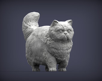 Gato persa em pé - Impressão 3D - Para amantes de gatos, ornamento, lembrança, presente