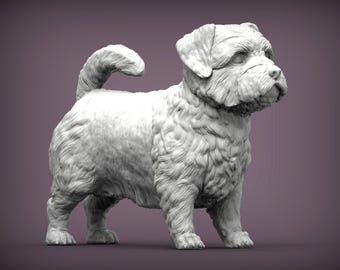 Estátua de Norfolk Terrier - Estatueta - Impressa em 3D - Presente Ideal e Lembrança Memorável - Decoração Exclusiva para Amantes de Cães