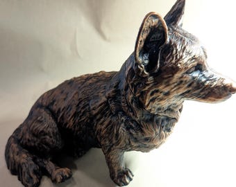 Urna em forma de Corgi impressa em 3D: Lembrança para guardar as cinzas do seu animal de estimação.