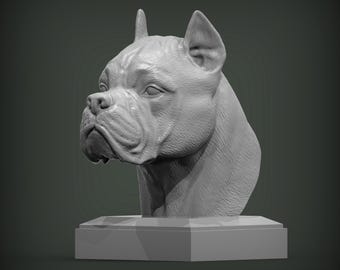 Estatueta de Cane Corso impressa em 3D: Estátua em homenagem ao cão, decoração para casa