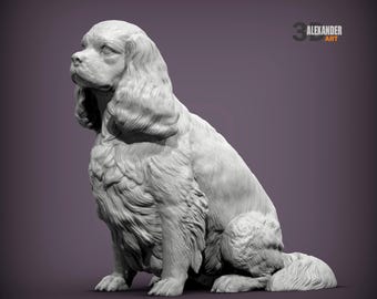 3D Printed Cavalier King Charles Spaniel: Home Decor for dog lover, memorial, Keepsake