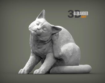 Arranhador de Gato - Impressão 3D - Para Amantes de Gatos, Ornamento, Lembrança, Presente