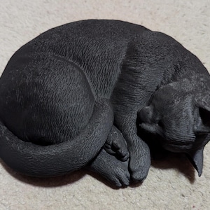 Cat Sleeping - 3D printed - For Cat Lovers, ornament, Memorial, Gift