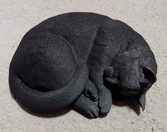 Cat Sleeping - 3D printed - For Cat Lovers, ornament, Memorial, Gift