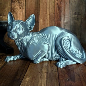Sphynx Cat lying down Ornament  -3D printed -  Memorial Gift & Home Decoration, Unique Pet Lover Keepsake
