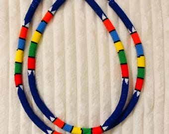 African Maasai Beaded Necklace | Handmade Seed Bead Necklace | Colorful Gift for Women (A20)