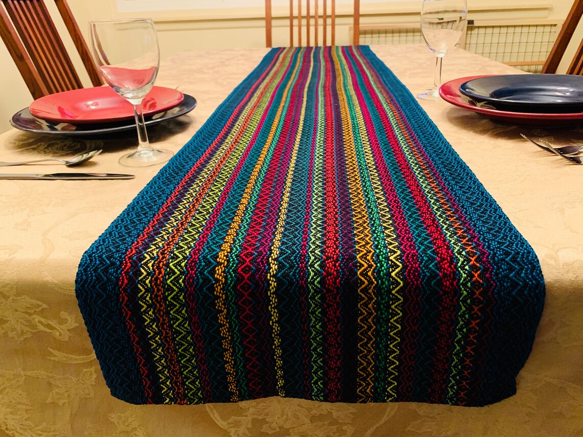 XL ZigZag Table Runner Extra Wide Spring Runner Buffet Etsy