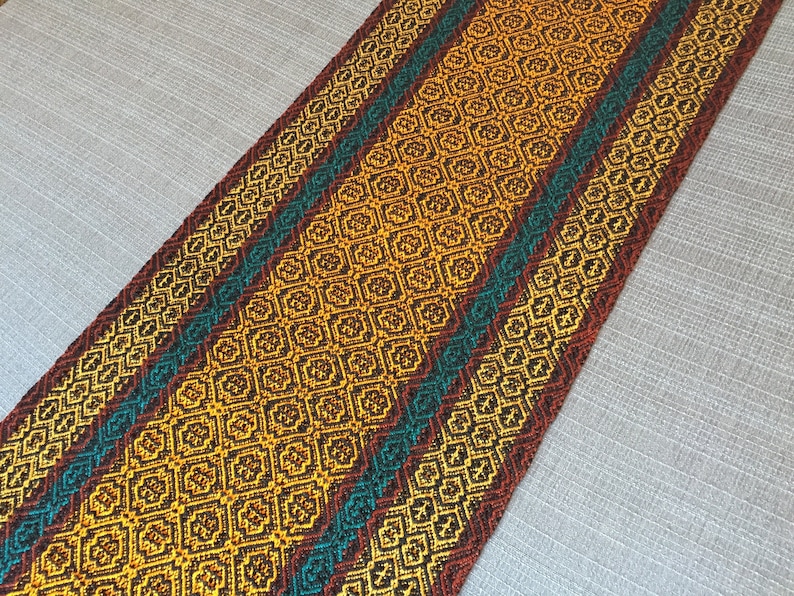 Weaved Table Rug Pattern Fall Table Runner Weaving Pattern - 8 Shaft - 18 EPI Weaving Draft ...