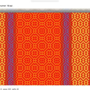 Fall Table Runner Weaving Pattern 8 shaft 18 EPI Weaving Draft Weaving Information Format WIF Digital File image 4