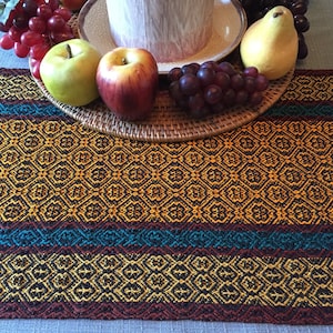 Fall Table Runner Weaving Pattern -  8 shaft - 18 EPI Weaving Draft - Weaving Information Format (WIF) - Digital File