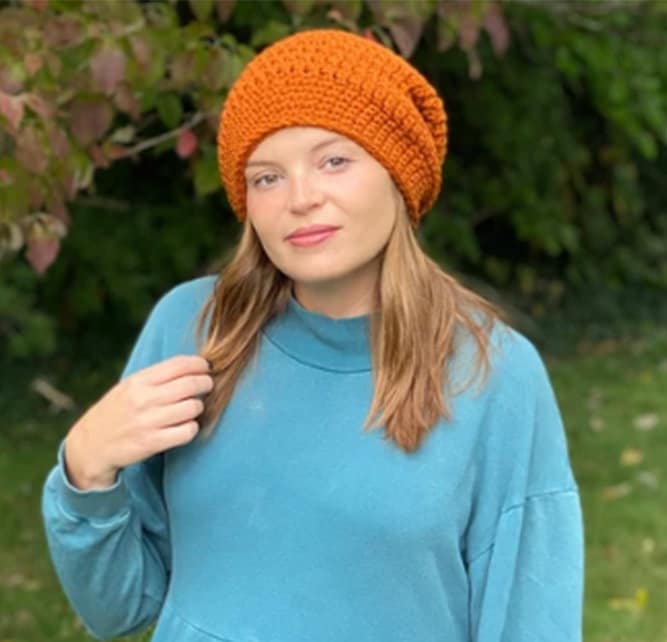 Long Slouchy Beanie in Rust Orange - Etsy display picture 3