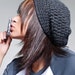 Slouchy Beanie in Charcoal Gray Heather 