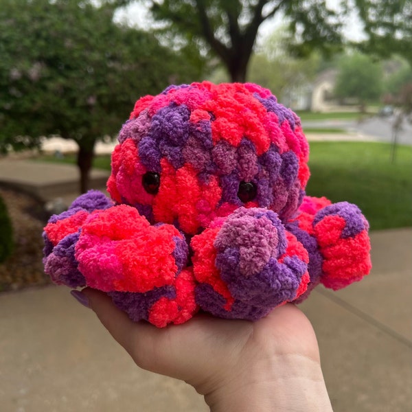 Crochet Neon Octopus Plushie