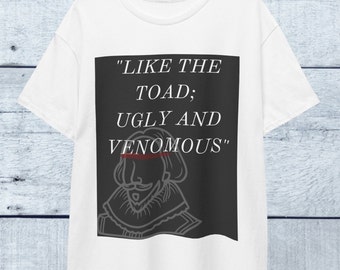 Camisa divertida con cita de William Shakespeare, cita de insulto divertido de Shakespeare, lector de libros, regalo de profesor de inglés, camisa literaria, regalo de literatura, unisex