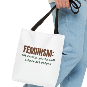 FEMINISM TOTE BAG, Feminist Quote Definition Purse, Feminist Gift, Social Justice, Women Empowerment Tote, Human Rights, Funny Quote Tote