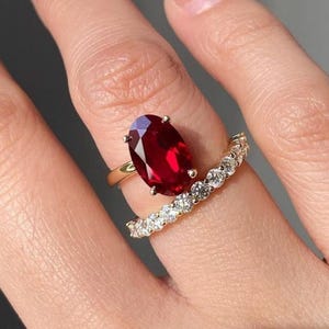 Open Cuff Wedding Ring, Open Diamond Bypass Ring, Ruby Oval Cut Engagement Ring, Spiral Proposal Ring, 14K Solid Gold Hidden Halo Ring