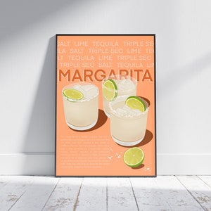 Margarita Druck | Cocktail-Poster | A5, A4 & A3 Drucke