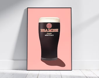Beamish Pint in verschiedenen Farben erhältlich | Irisches Stout | Irischer Druck