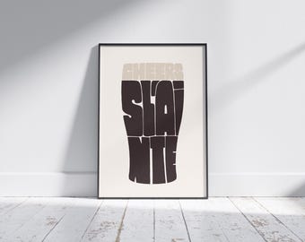 Guinness Cheers Sláinte Print: Irish Home Decor