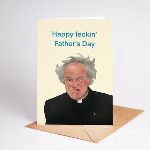 Carte irlandaise drôle de fête des pères | Père Ted - Père Jack Rude carte | Carte drôle de papa | de voeux de l'Irlande | Cartes A5 et A6