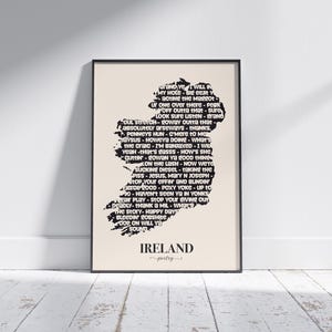 Stampa Irlanda disponibile in più colori / Gergo/detti irlandesi / Stampa irlandese divertente / Poesia irlandese / Stampe A5, A4 e A3