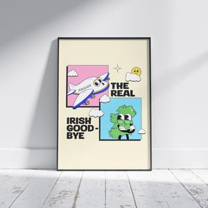Stampa irlandese retrò / Il vero addio irlandese / Arte irlandese / Stampe in formato A5, A4 e A3