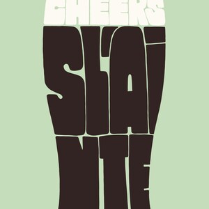 Guinness Cheers Sláinte Druck: Irisches Wohndekor Bild 5