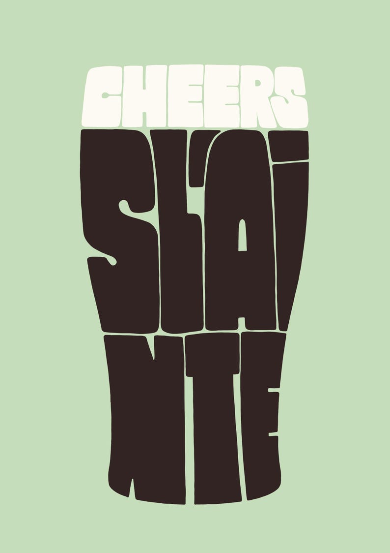 Guinness Cheers Sláinte Druck: Irisches Wohndekor Bild 5