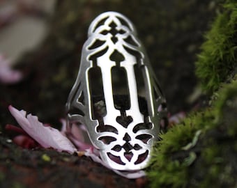 Gothic Tracery Saddle Ring