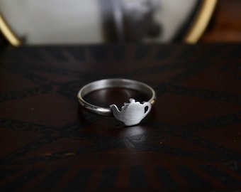 Spot of Tea Recycled Sterling Silver Teapot Ring