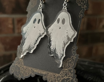 Opaque Acrylic Ghost Earrings